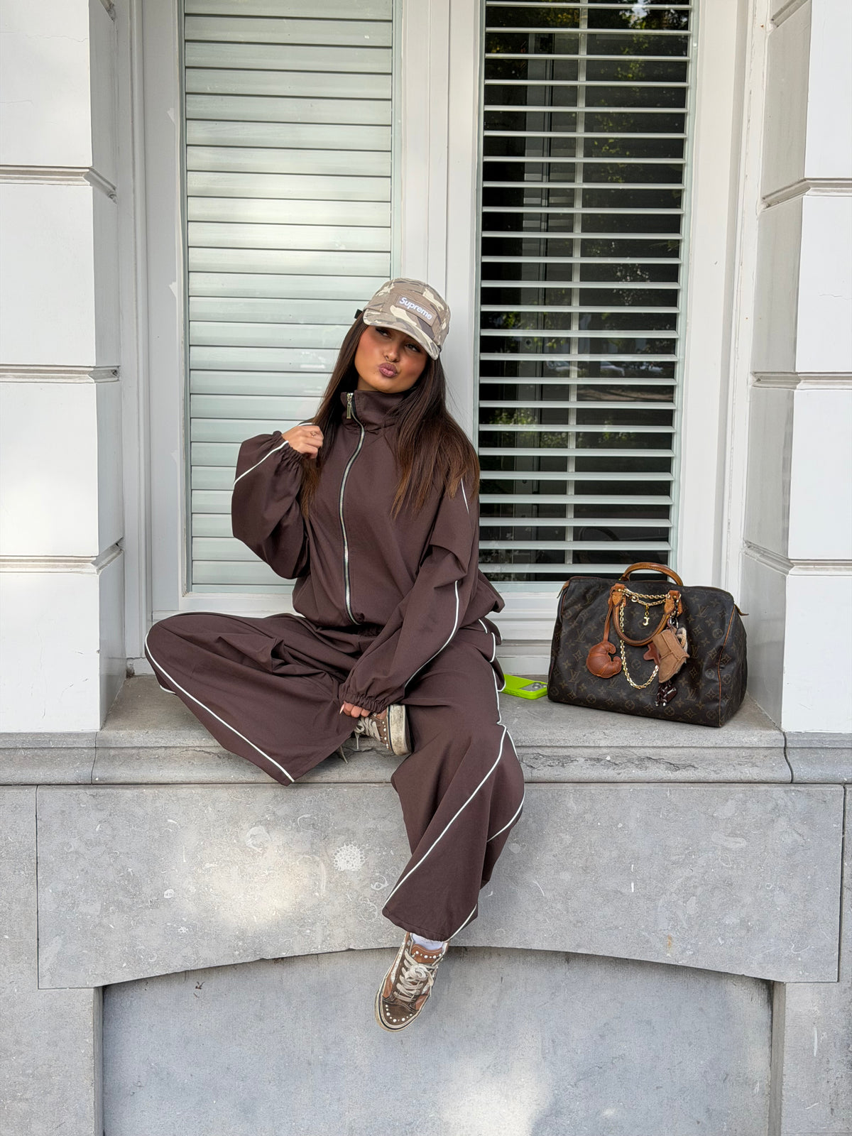 PIEN WINDBREAKER SUIT CHOCO