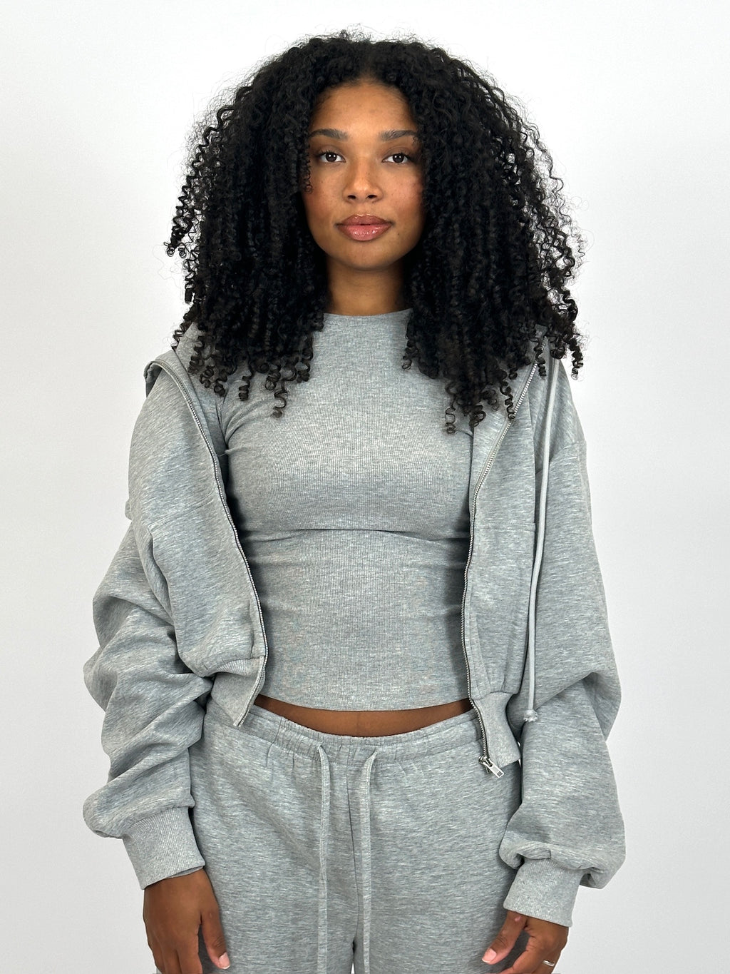 STRETCHY GREY LONGSLEEVE TOP