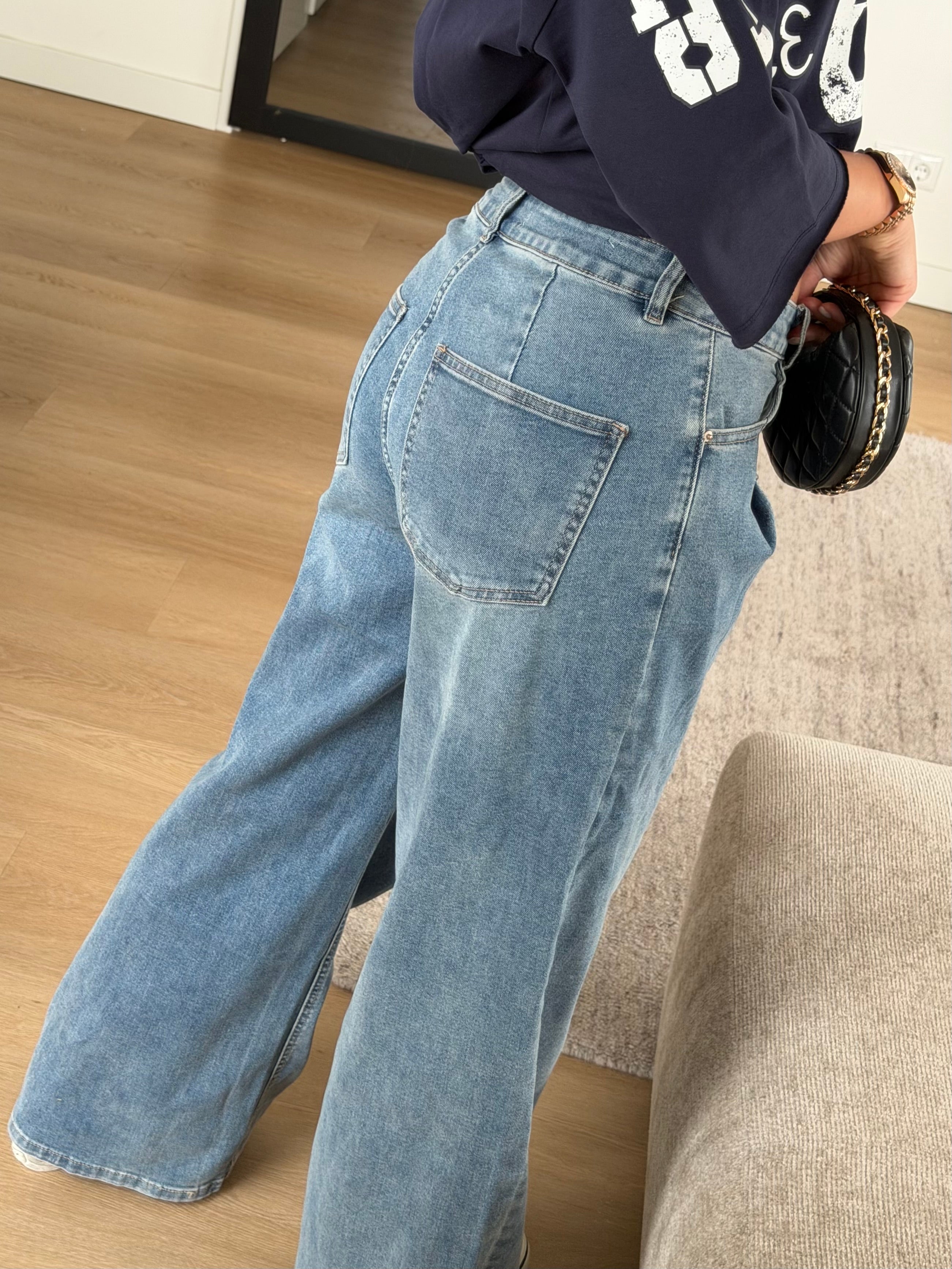 STRETCH PLEATED JEANS 364