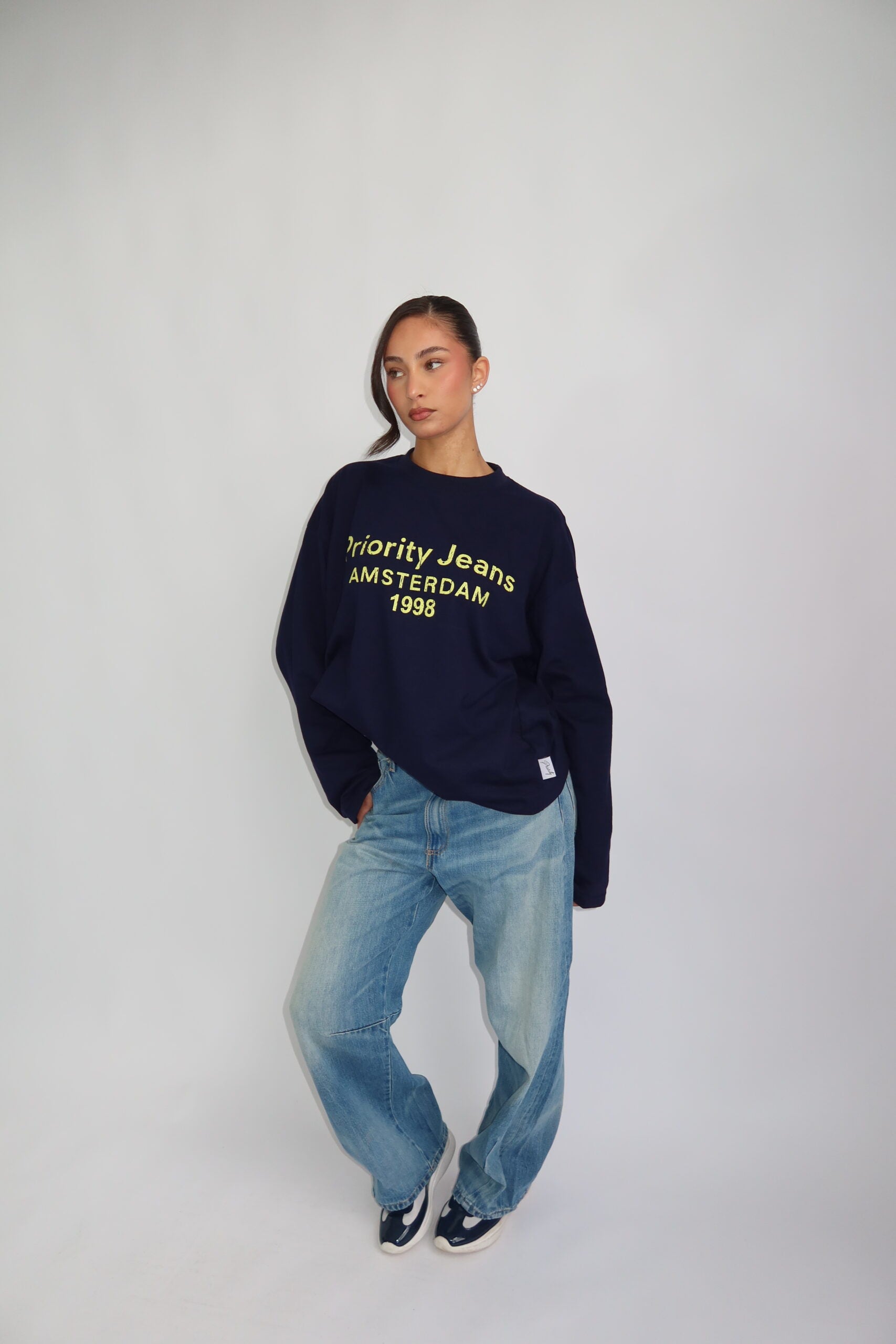 PRIORITY AMSTERDAM LONGSLEEVE NAVY/YELLOW