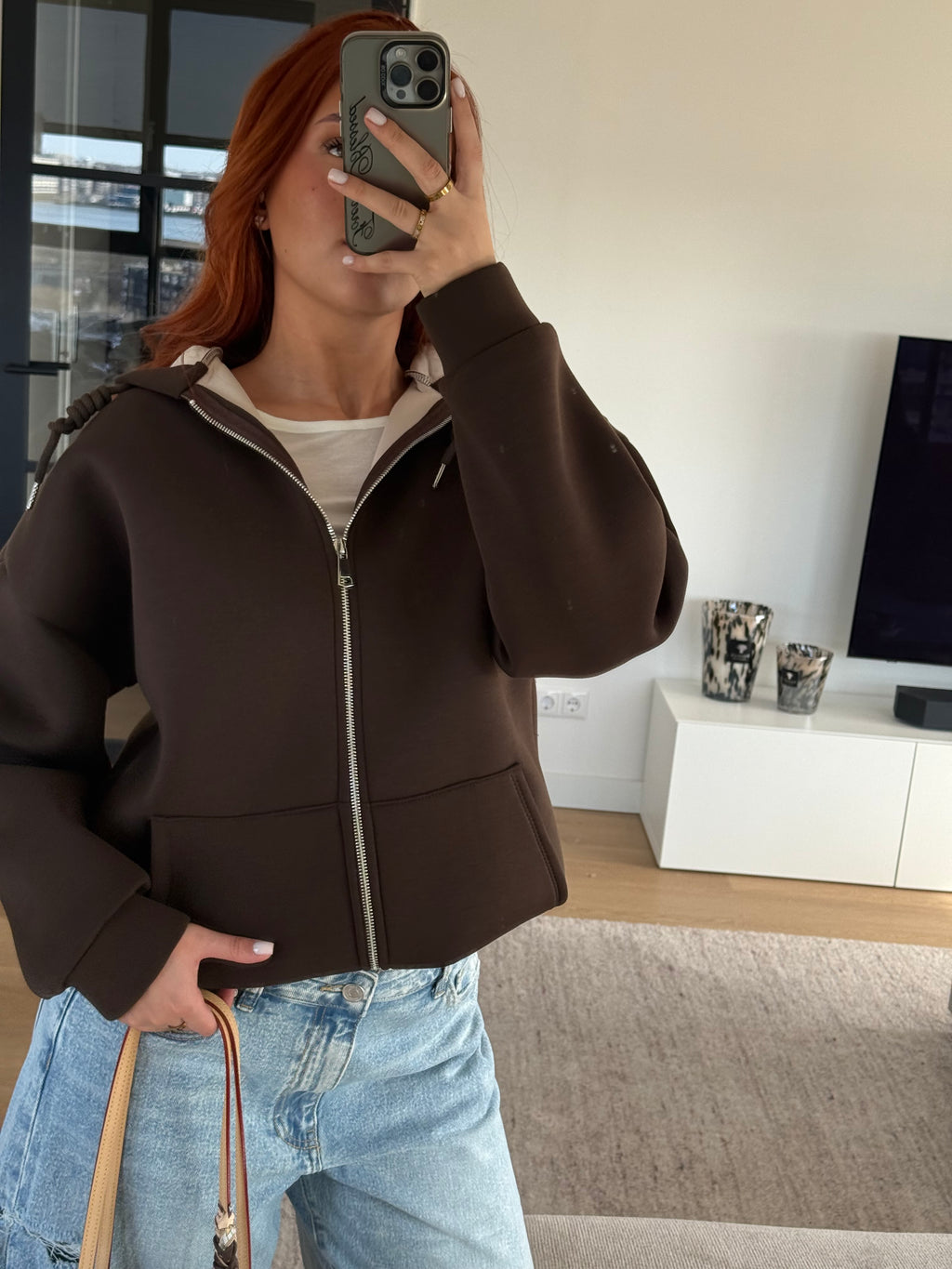SCUBA ZIP UP CHOCO