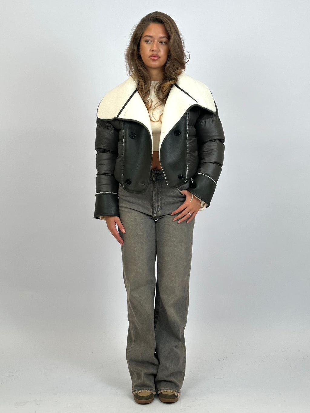 TEDDY LINED PUFFER ARMY