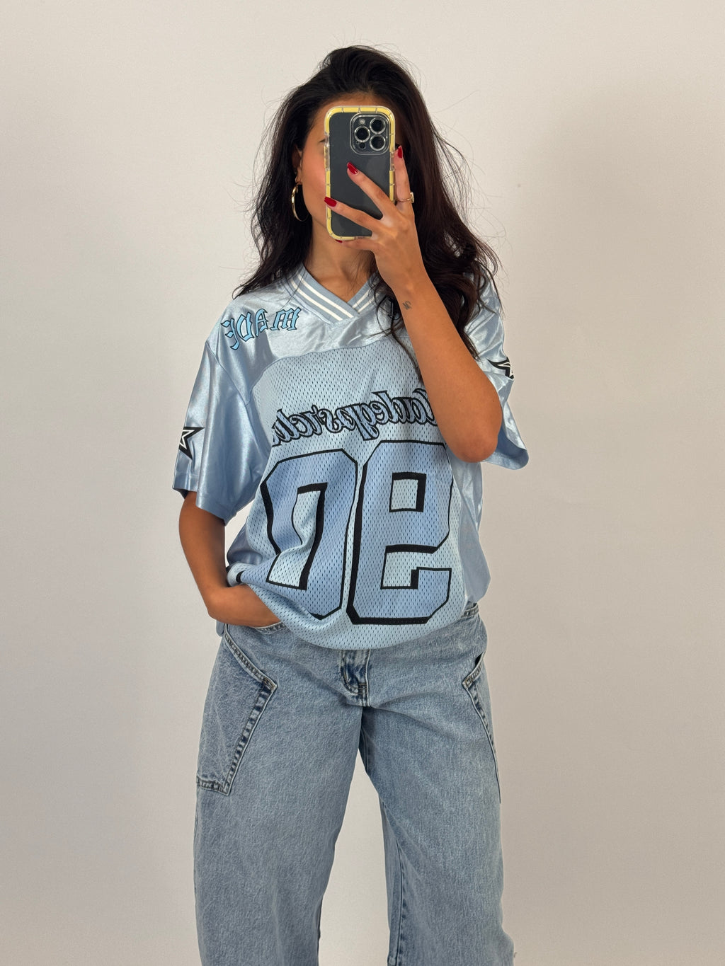 BABYBLUE CHROME JERSEY SIZE M