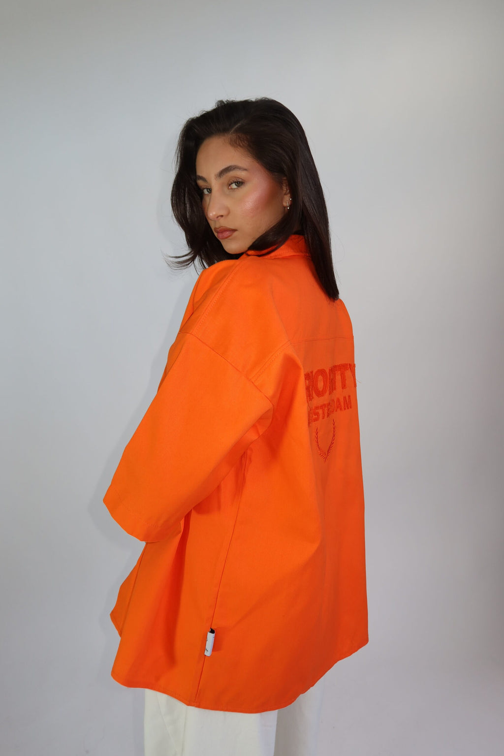 PRIORITY AMSTERDAM BOYFRIEND BLOUSE ORANGE WK