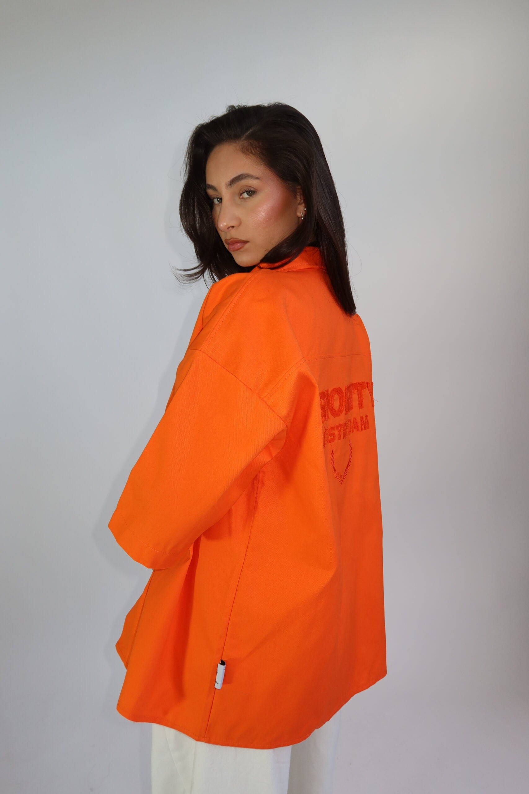 PRIORITY AMSTERDAM BOYFRIEND BLOUSE ORANGE KINGSDAY