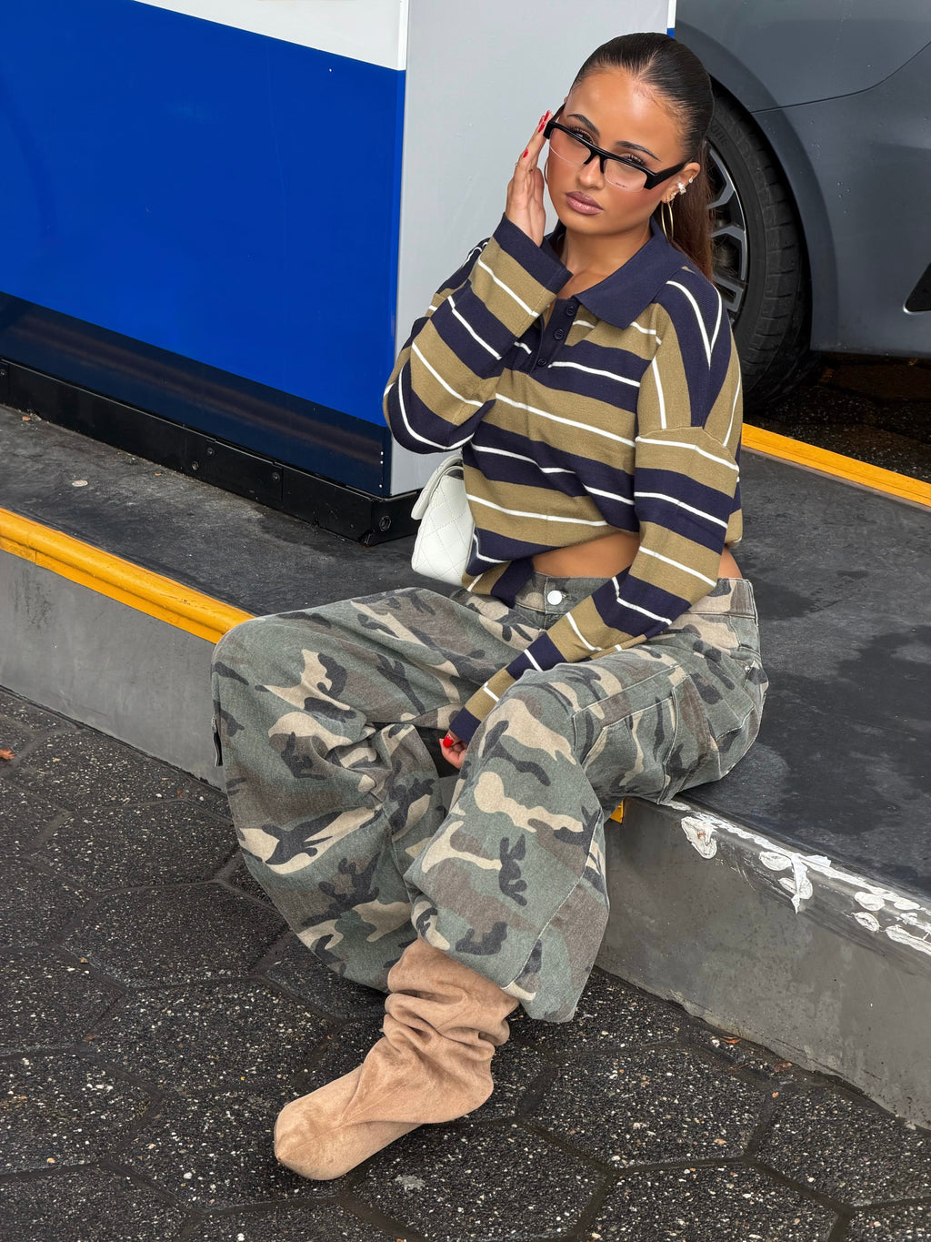 FREYA POLO KNIT ARMY