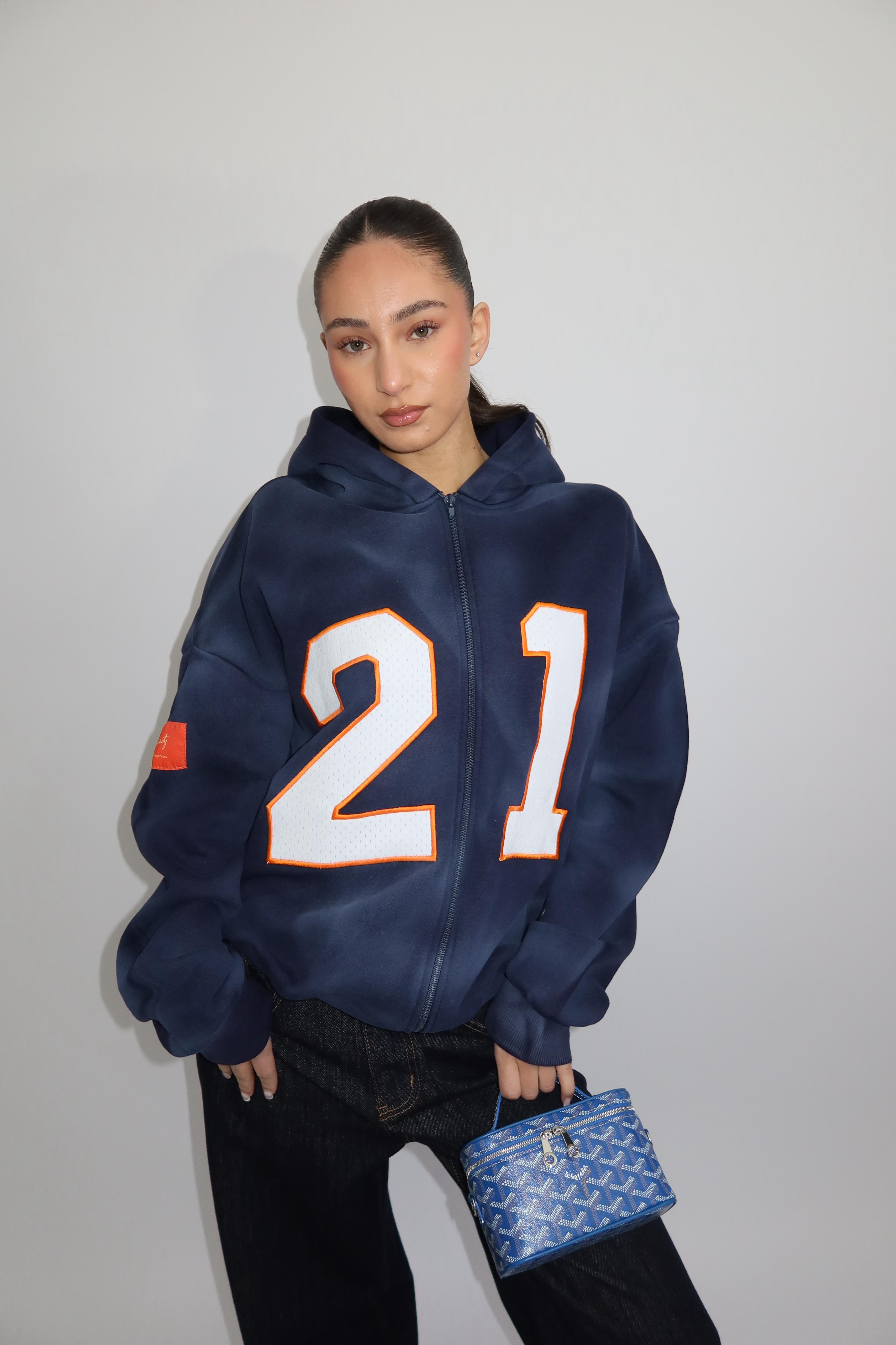 BASEBALL ZIP VEST NAVY/ORANGE