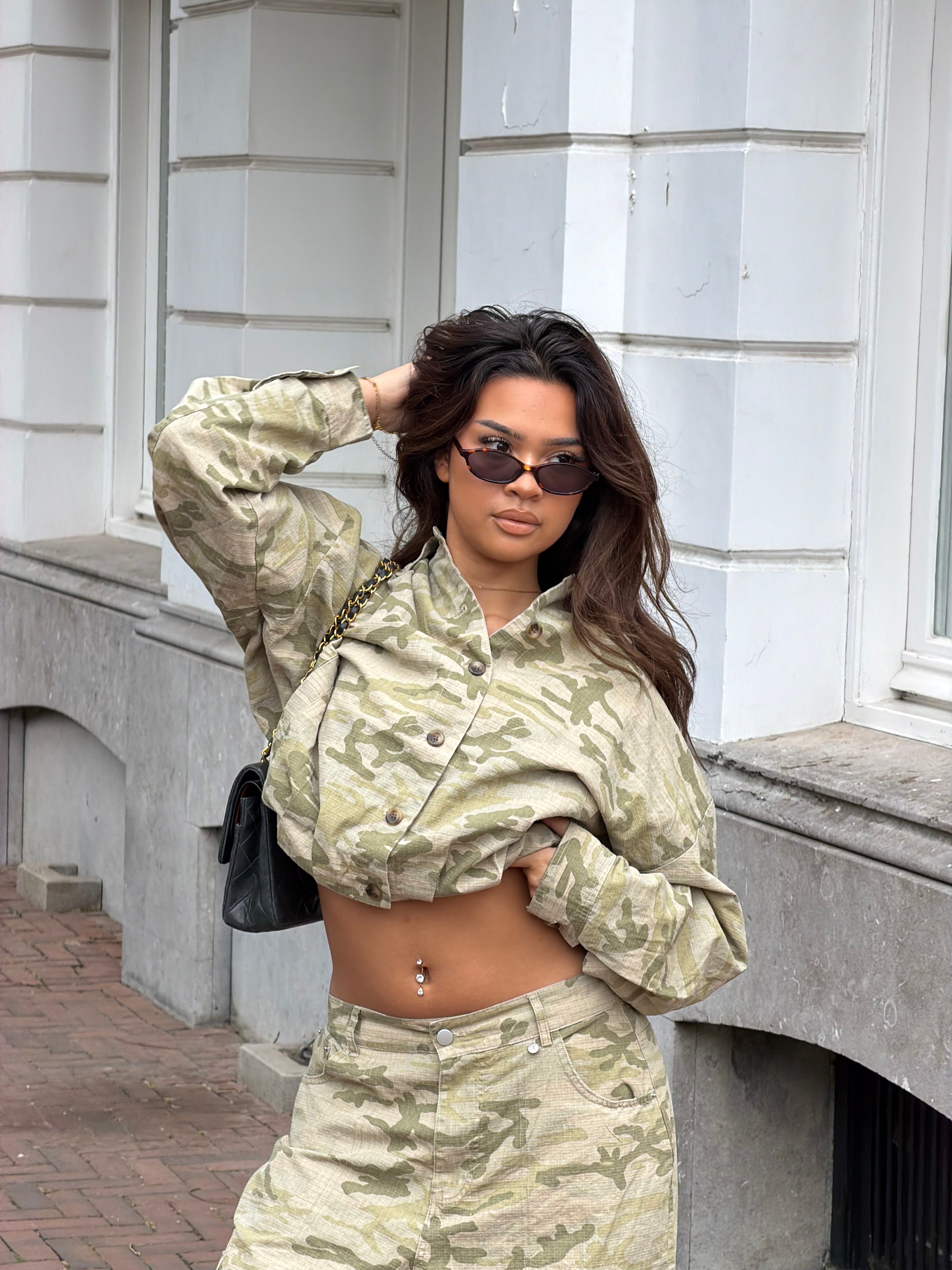 CAMO WASHED JACKET BEIGE