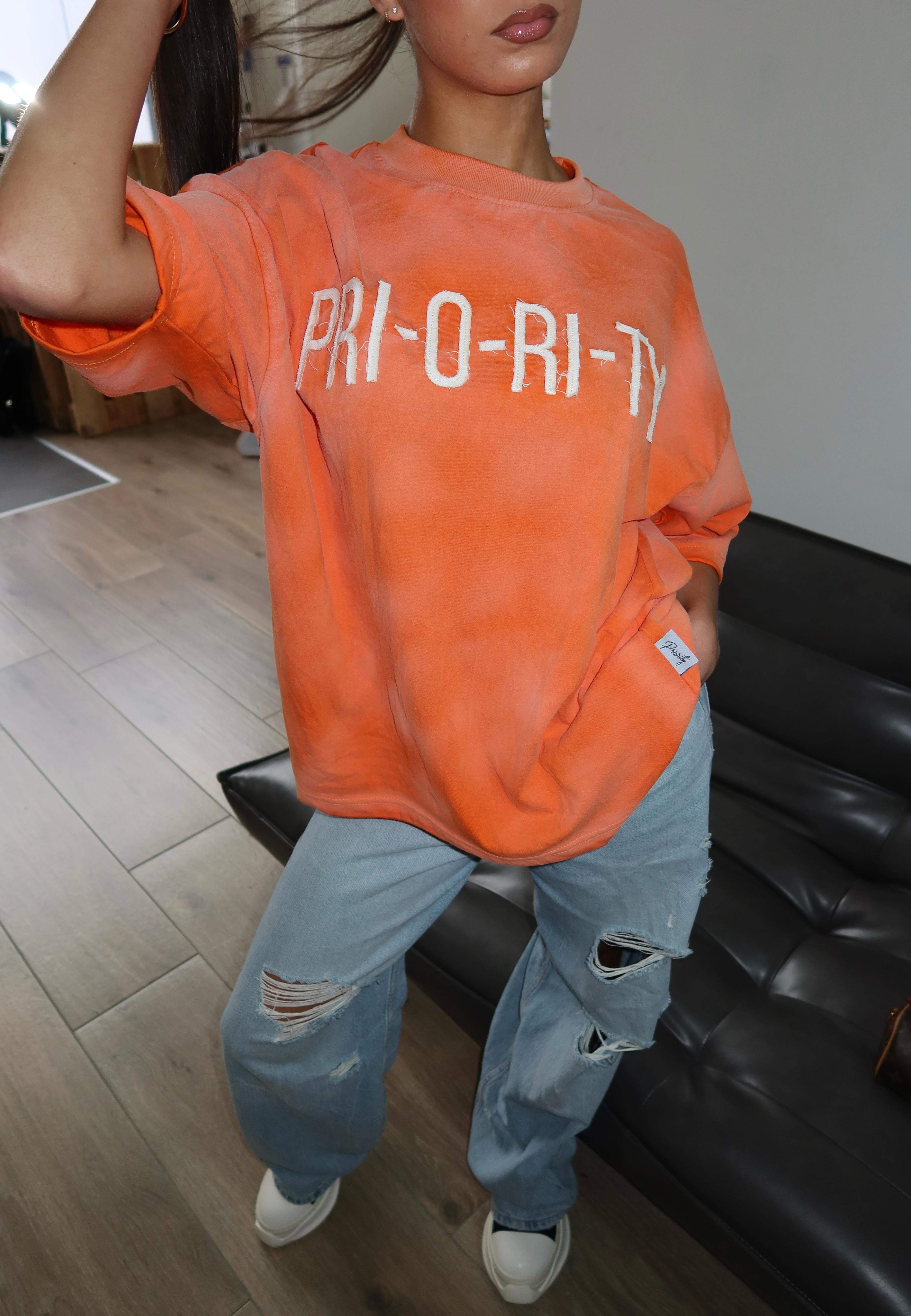 WASHED PRIOR TEE ORANGE