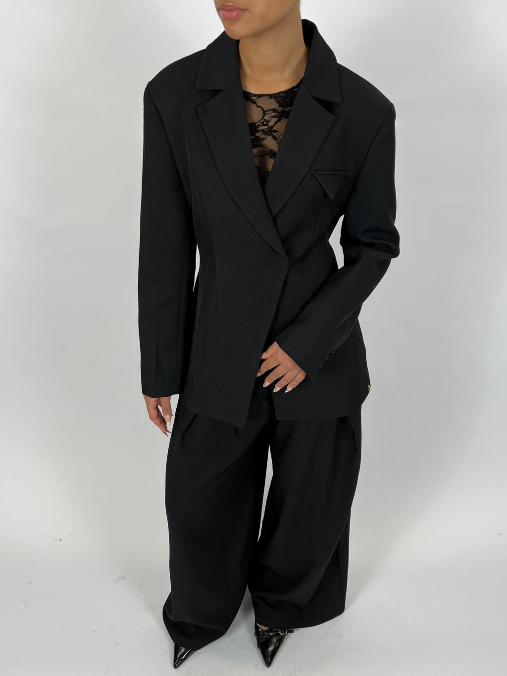 PREMIUM OVERLAP PANTALON BLACK