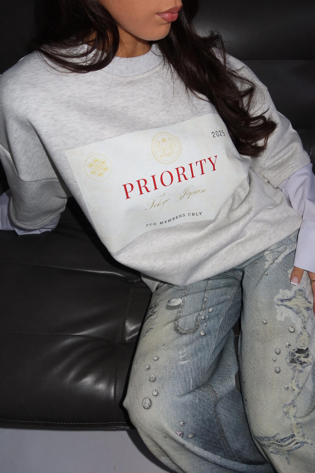 PRIORITY STUDIOS SWEAT LONGSLEEVE GREY