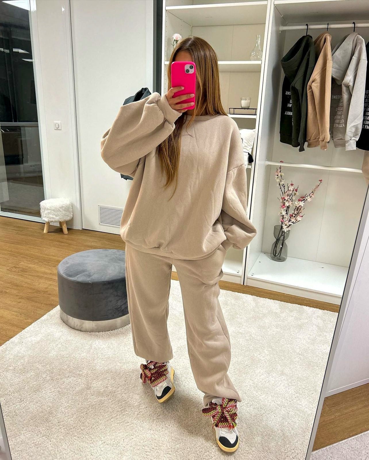 Beige tracksuit store