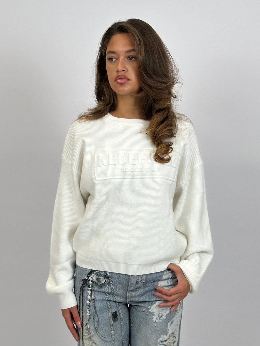 REDEFINED RIBBED KNIT WHITE