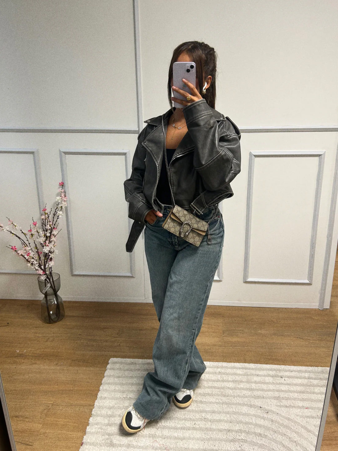 VINTAGE LEATHER JACKET BROWN