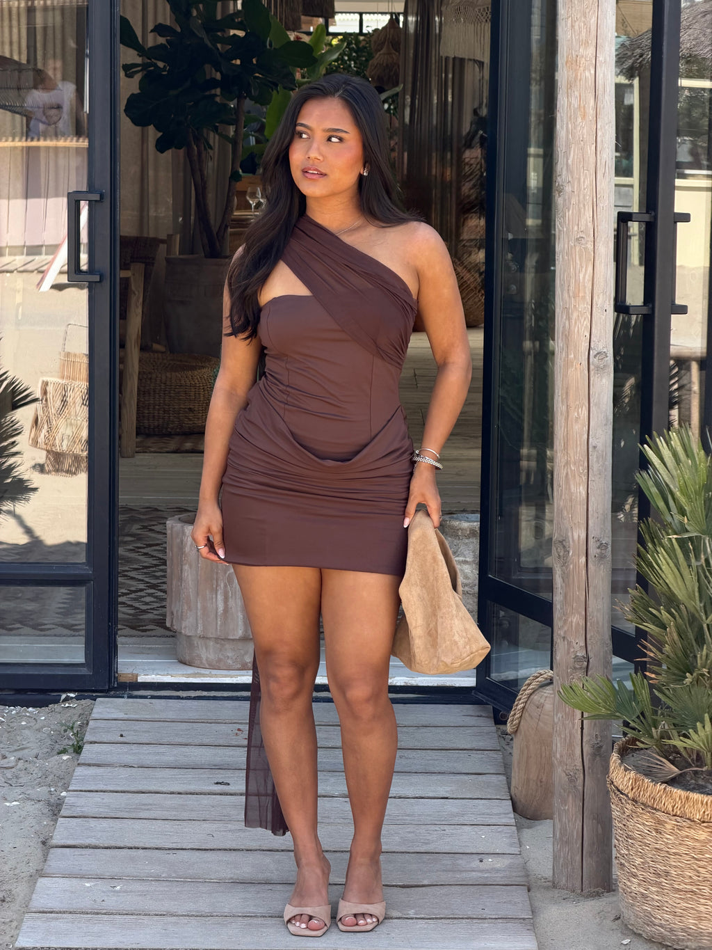 SIENNA DRESS BROWN