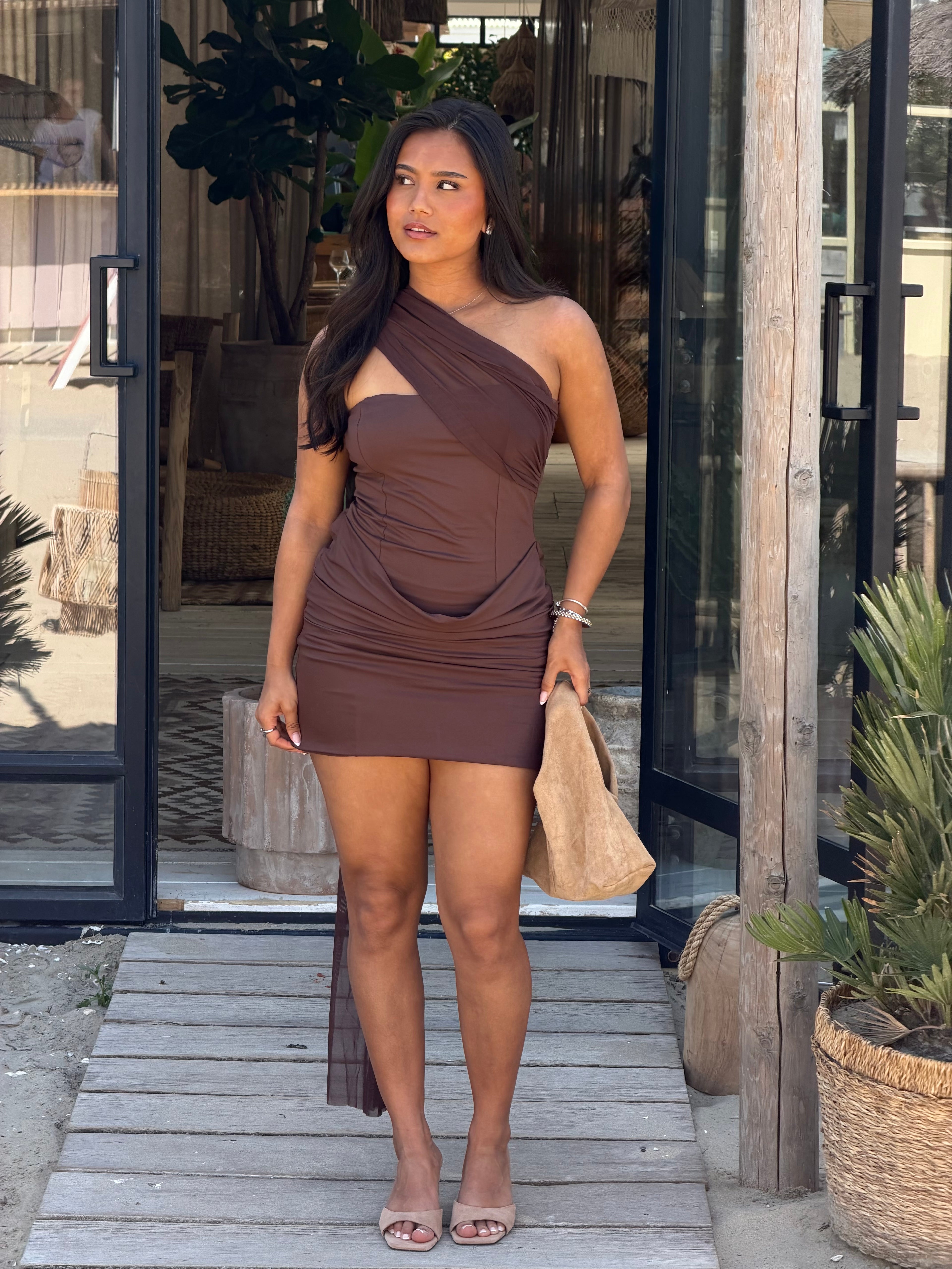SIENNA DRESS BROWN