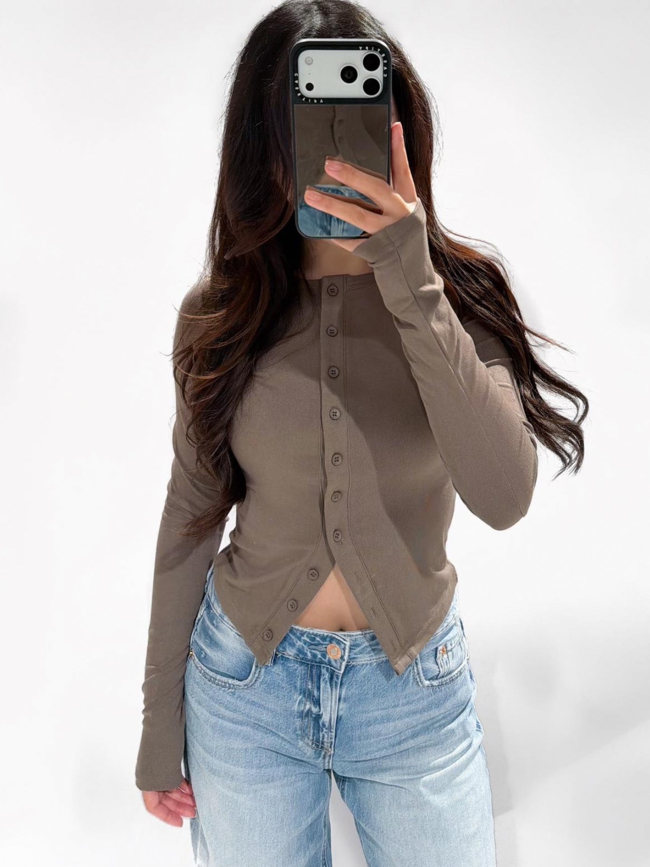 MILA TOP TAUPE