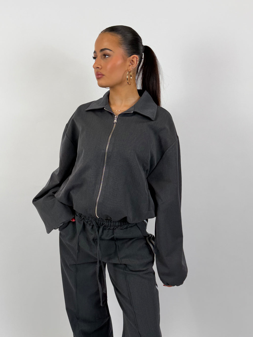 SUIT BOMBER GREY