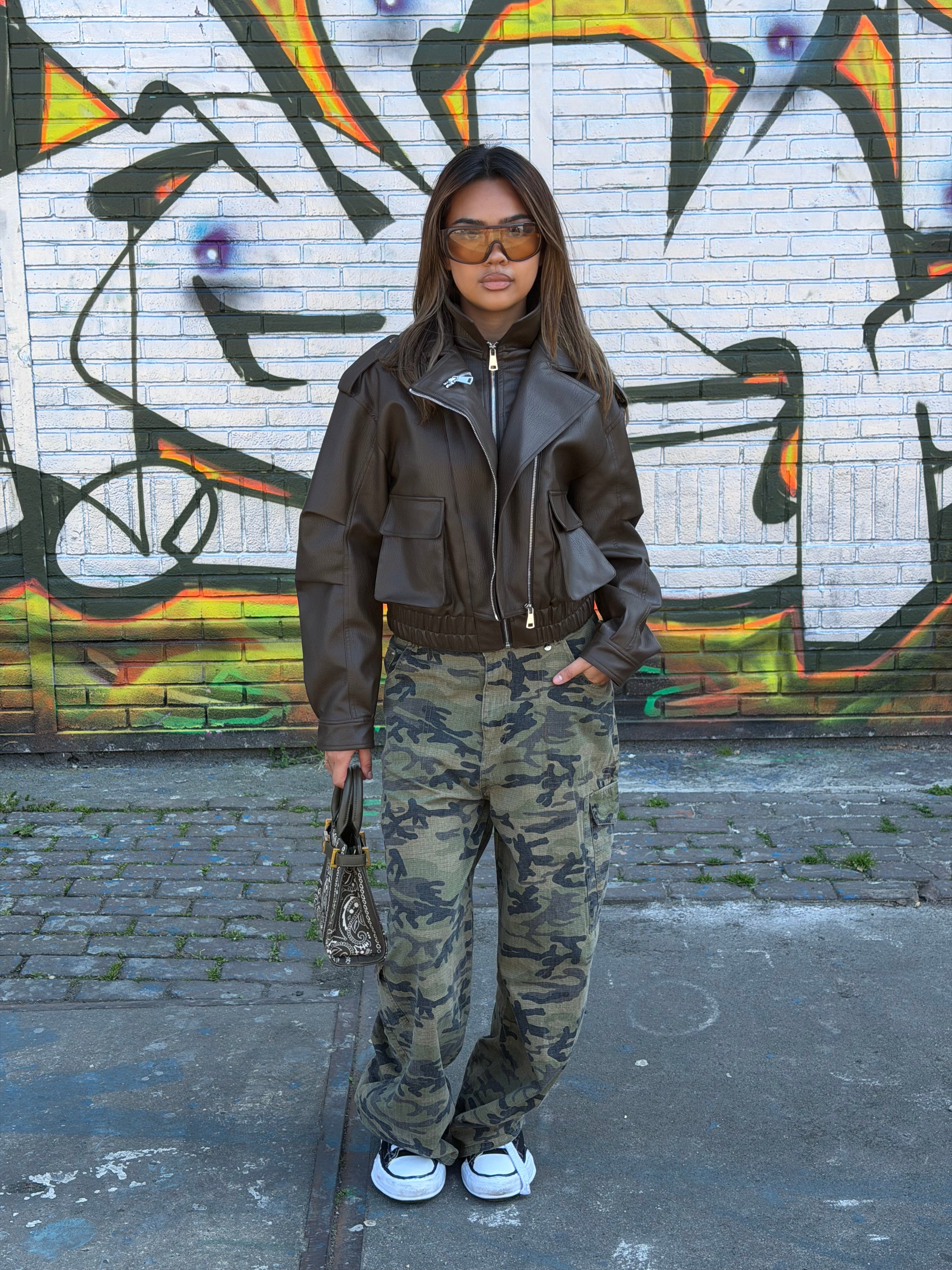 CAMO WASHED CARGO GREEN