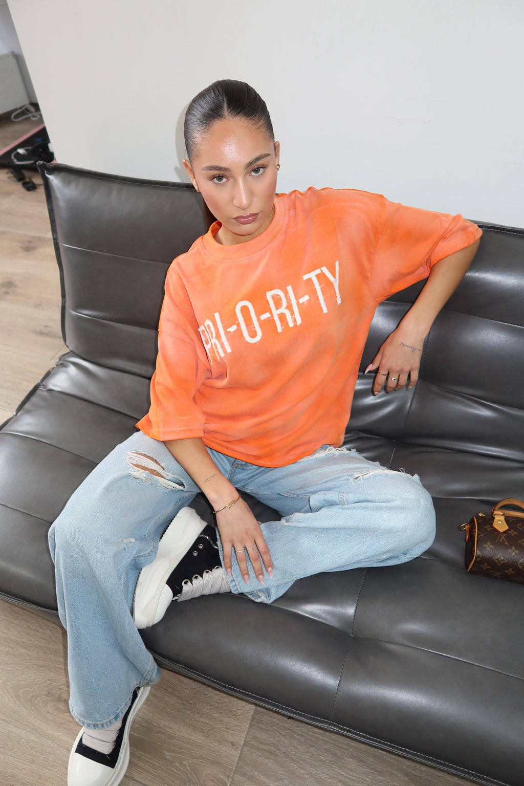 WASHED PRIOR TEE ORANGE