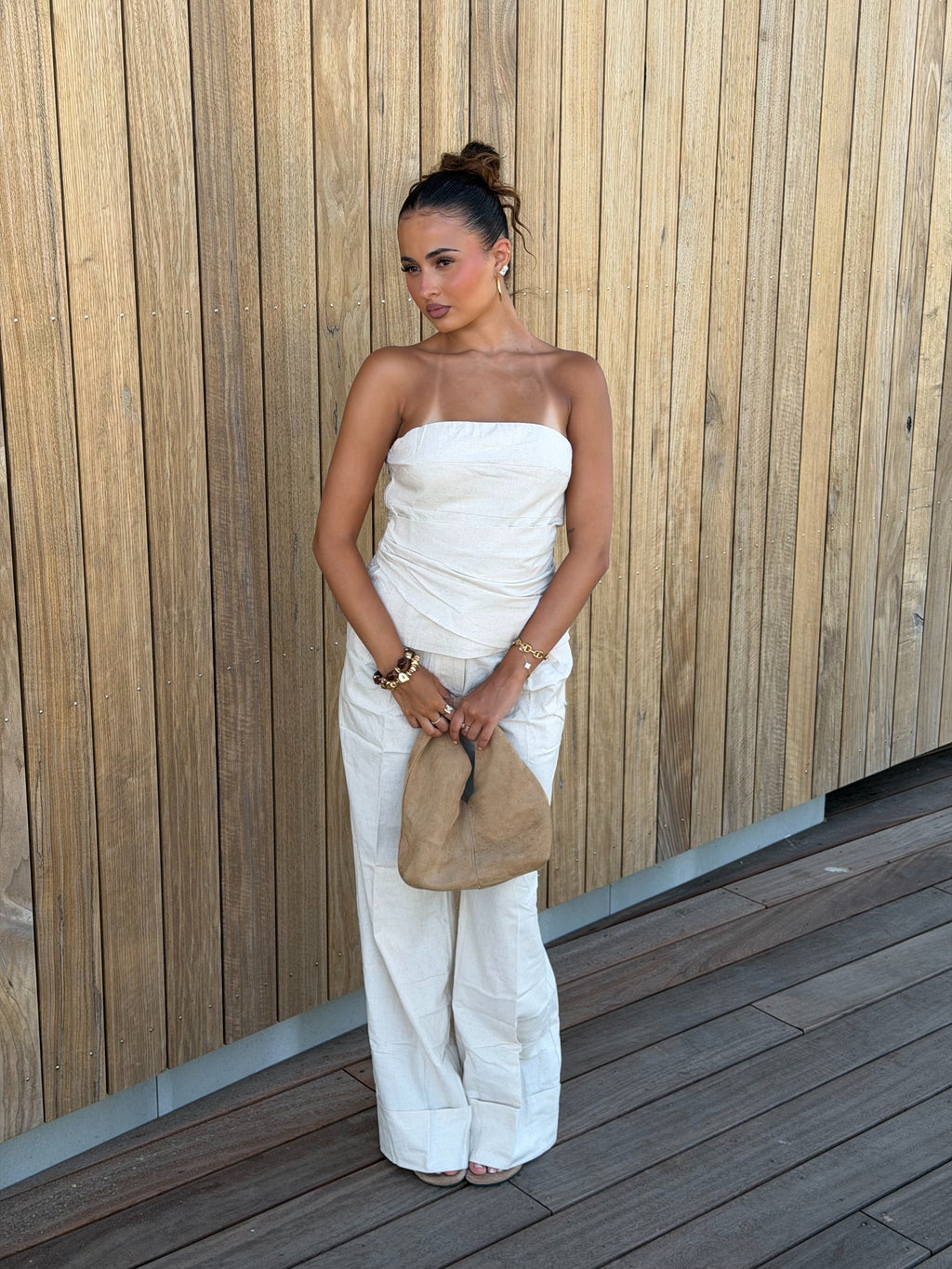 LUNA LINEN TWO PIECE BEIGE