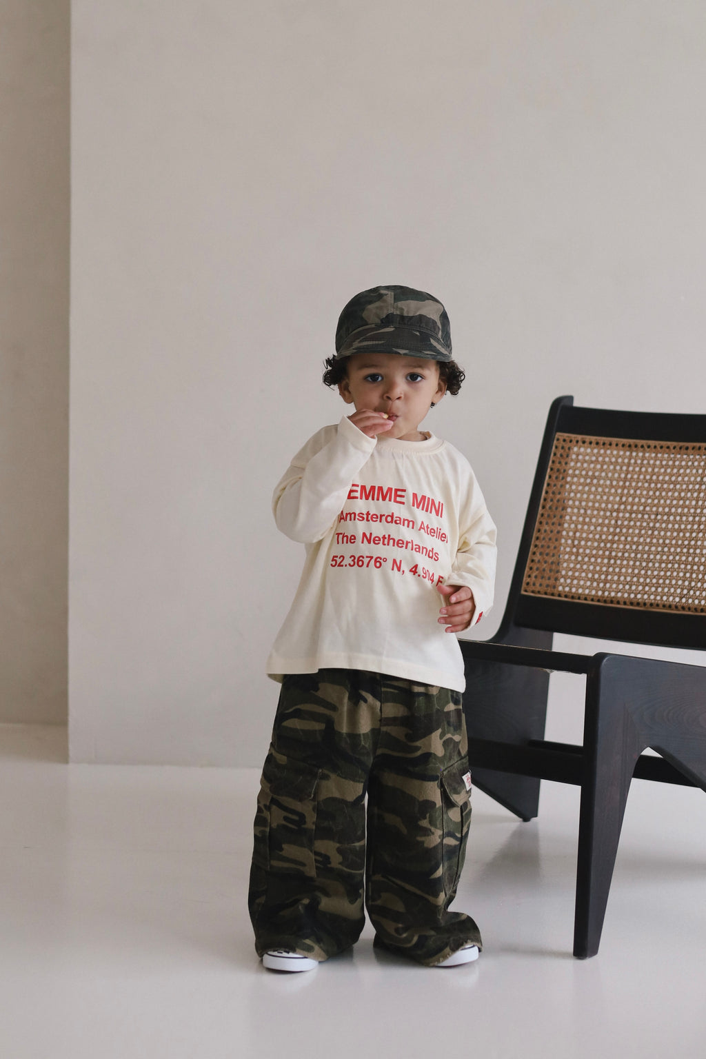 FEMME MINI LONGSLEEVE CREAM/RED