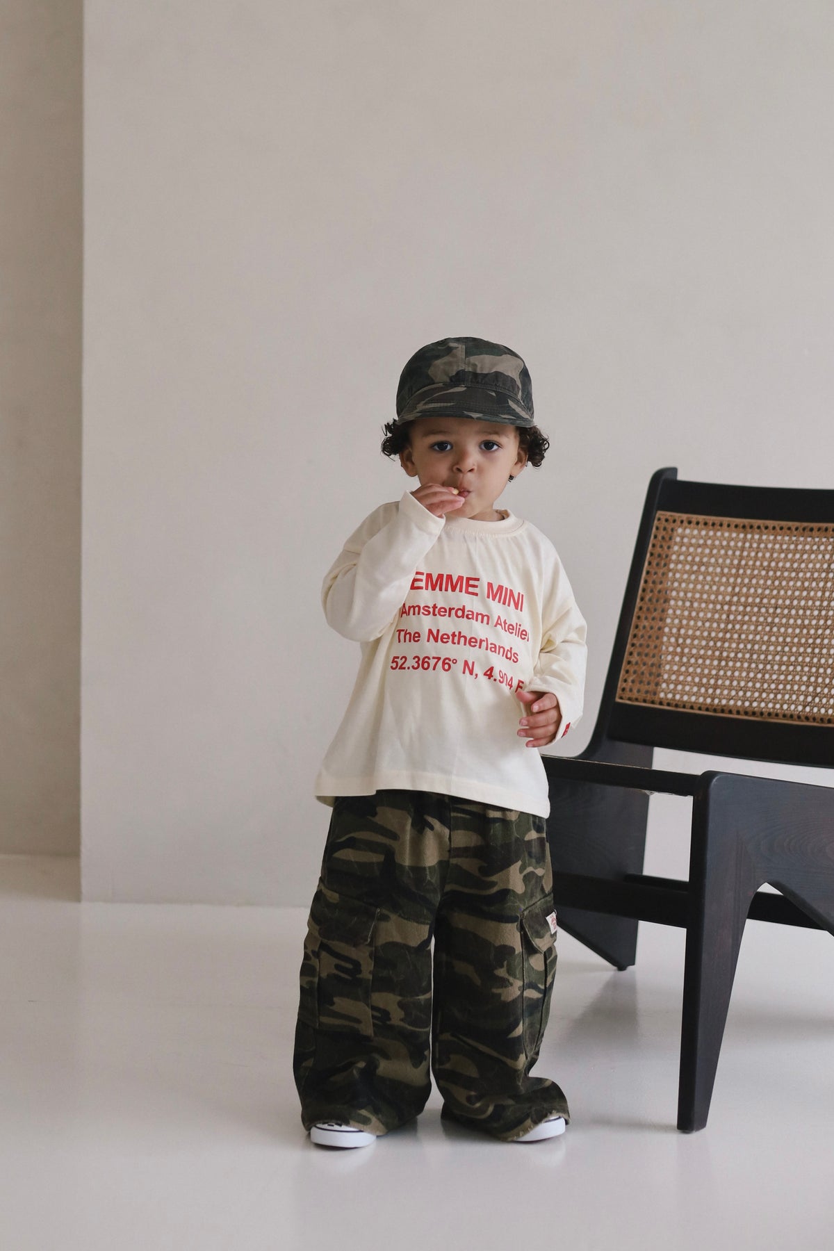 FEMME MINI LONGSLEEVE CREAM/RED