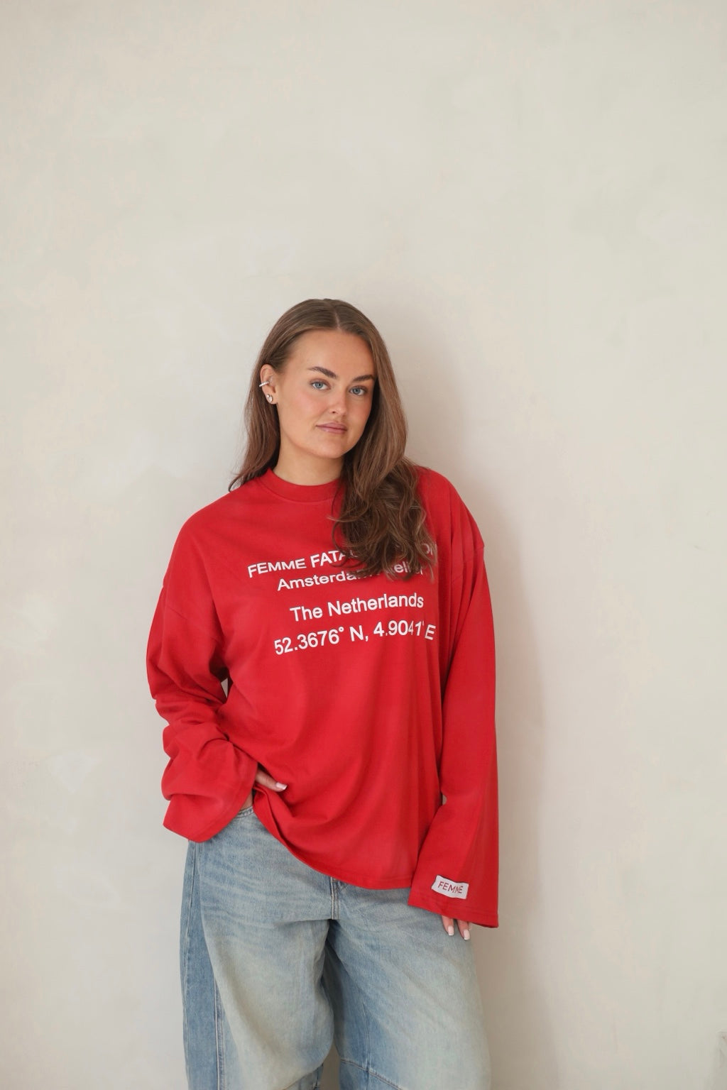 FEMME ATELIER LONGSLEEVE RED/WHITE PRE ORDER