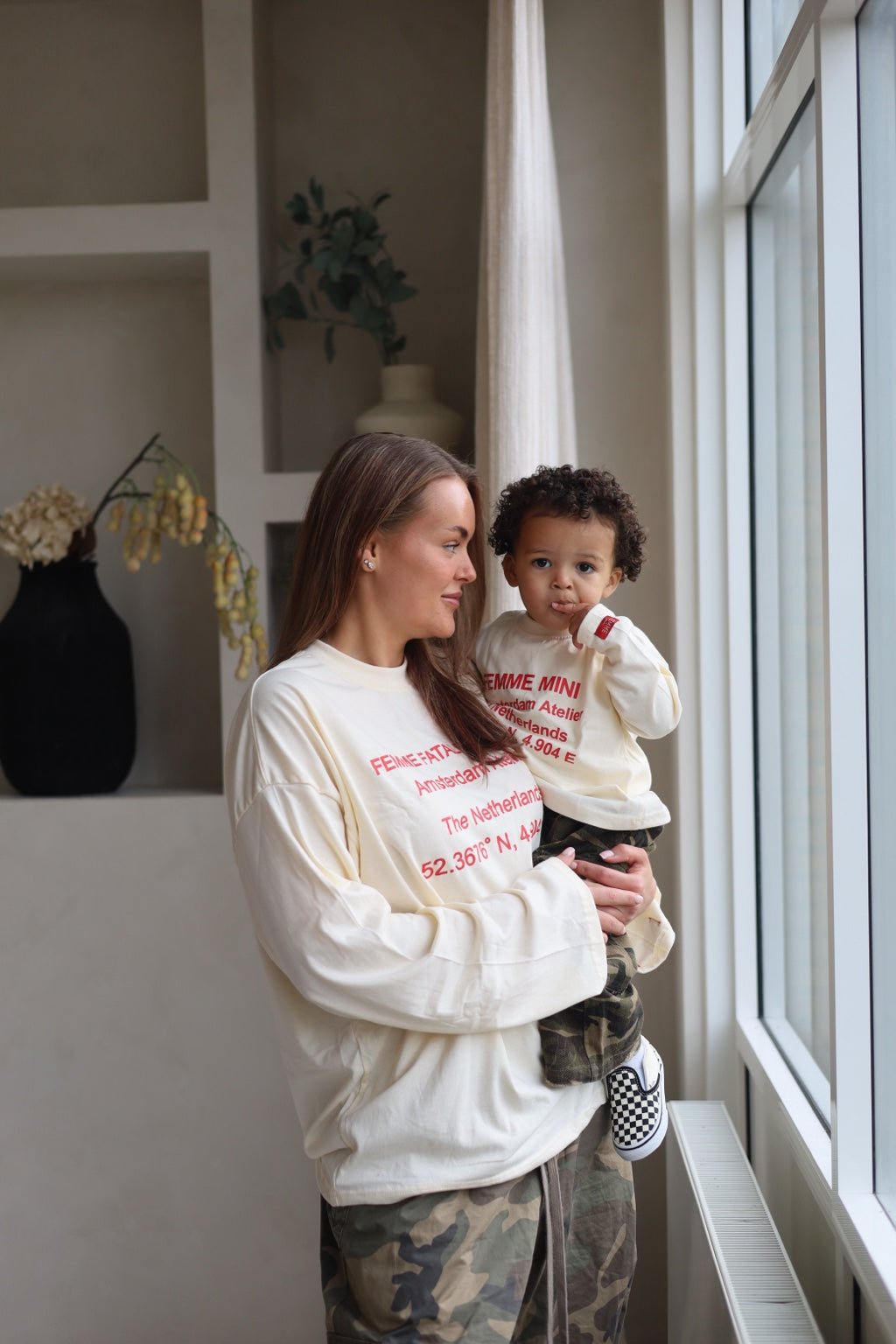FEMME ATELIER LONGSLEEVE CREAM/RED