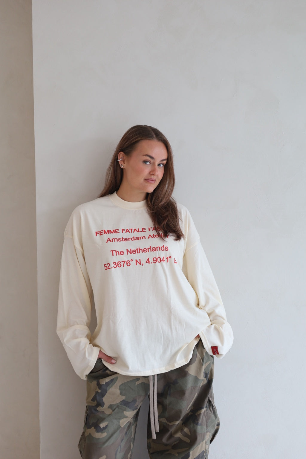 FEMME ATELIER LONGSLEEVE CREAM/RED