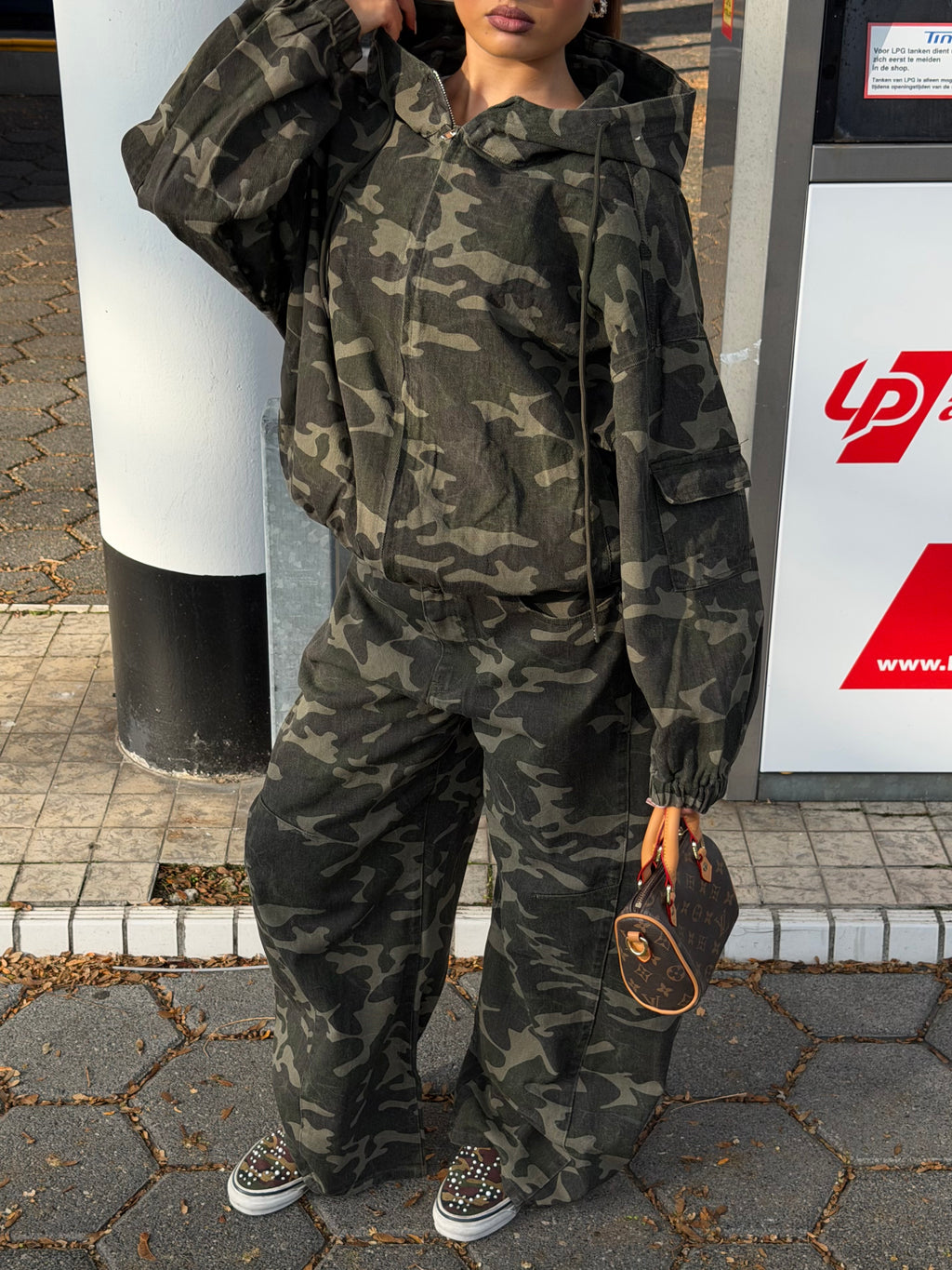 DE CAMO SET MET CAPUCHON
