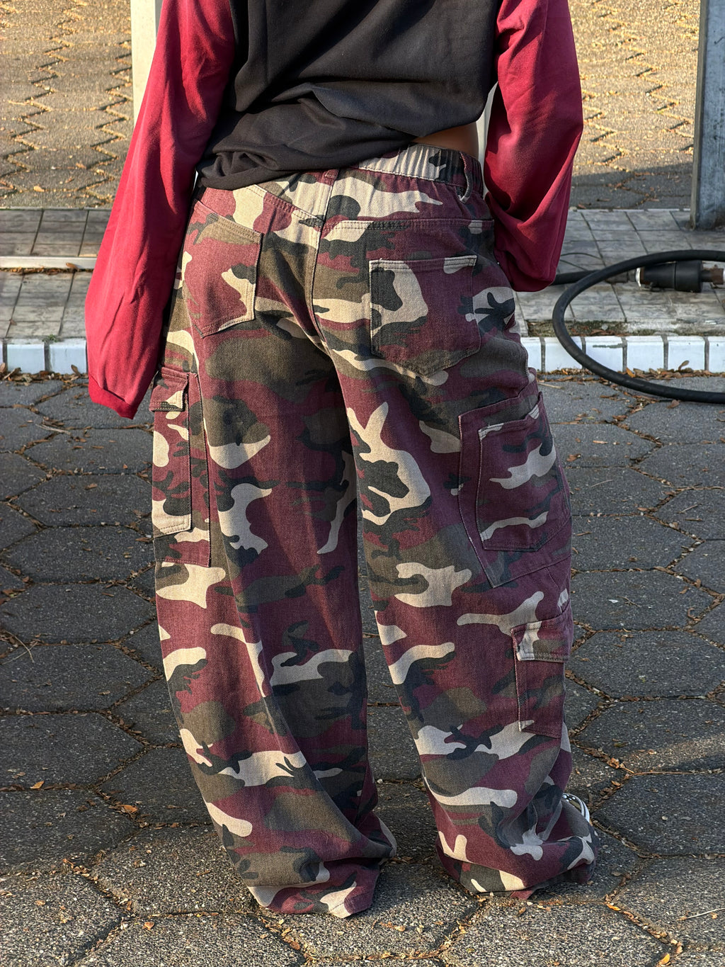 THE PERFECT WASHED ARMY CARGO BORDEAUX
