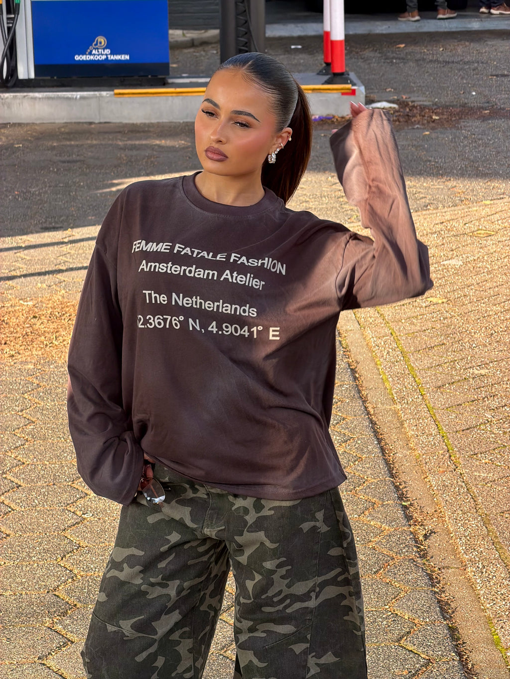 FEMME ATELIER LONGSLEEVE BRUIN/BEIGE