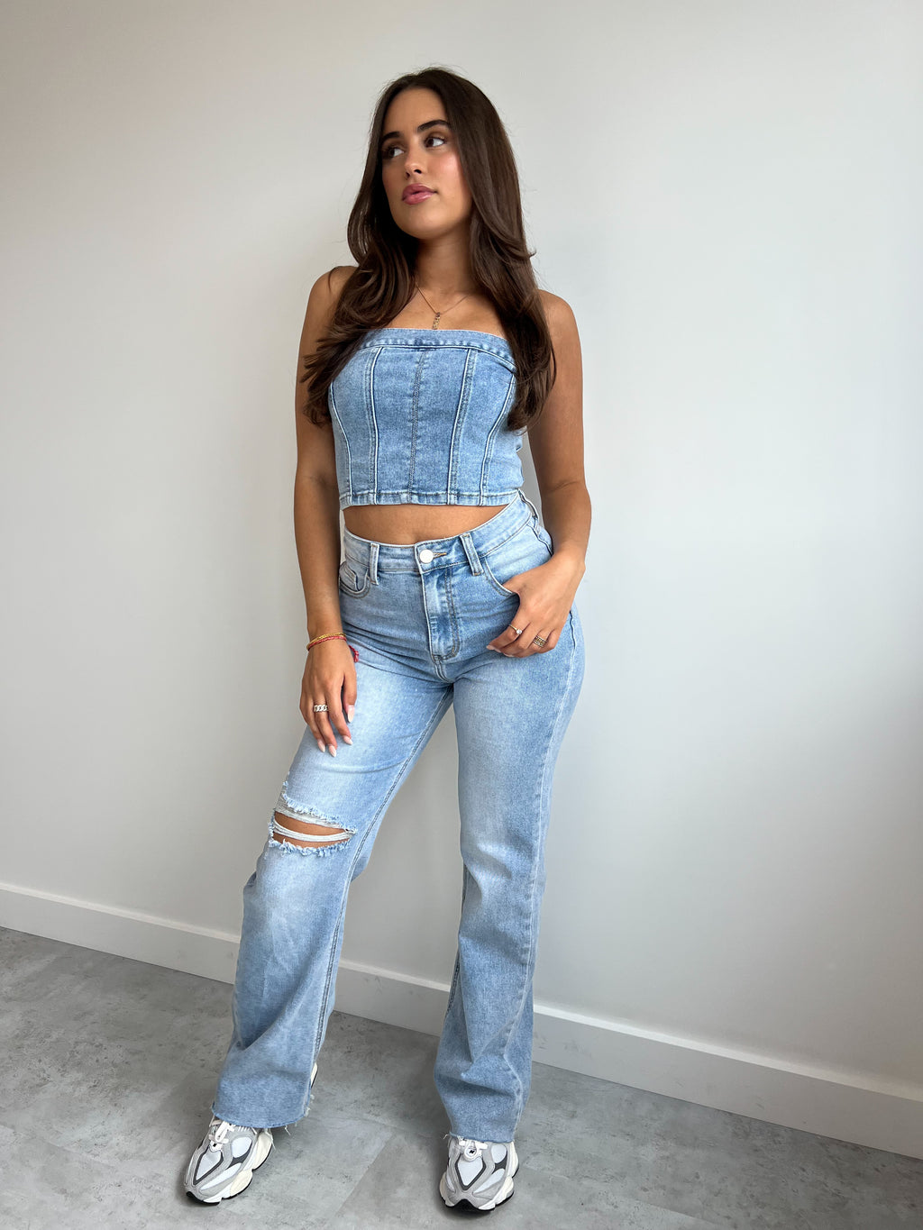 LIMITED STRETCH DENIM CORSET