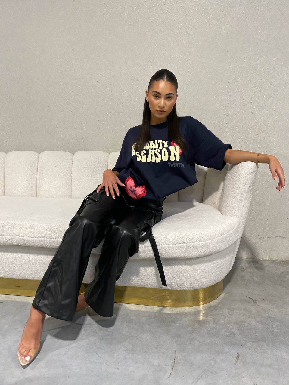 PREMIUM QUALITY CROWDS TEE NAVY