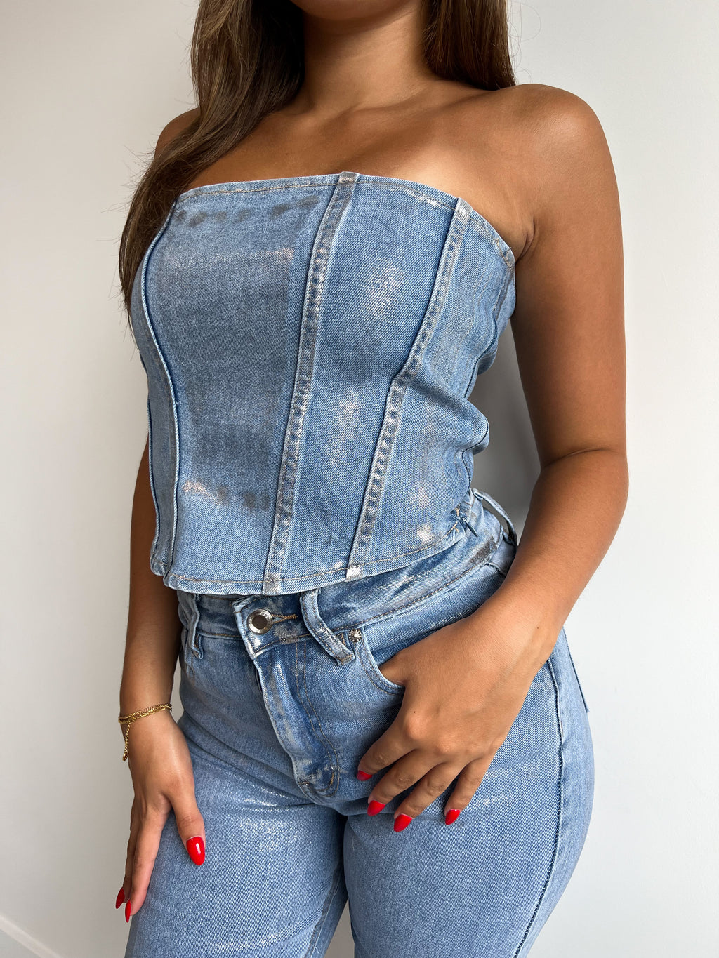 METALLIC STRETCH CORSET