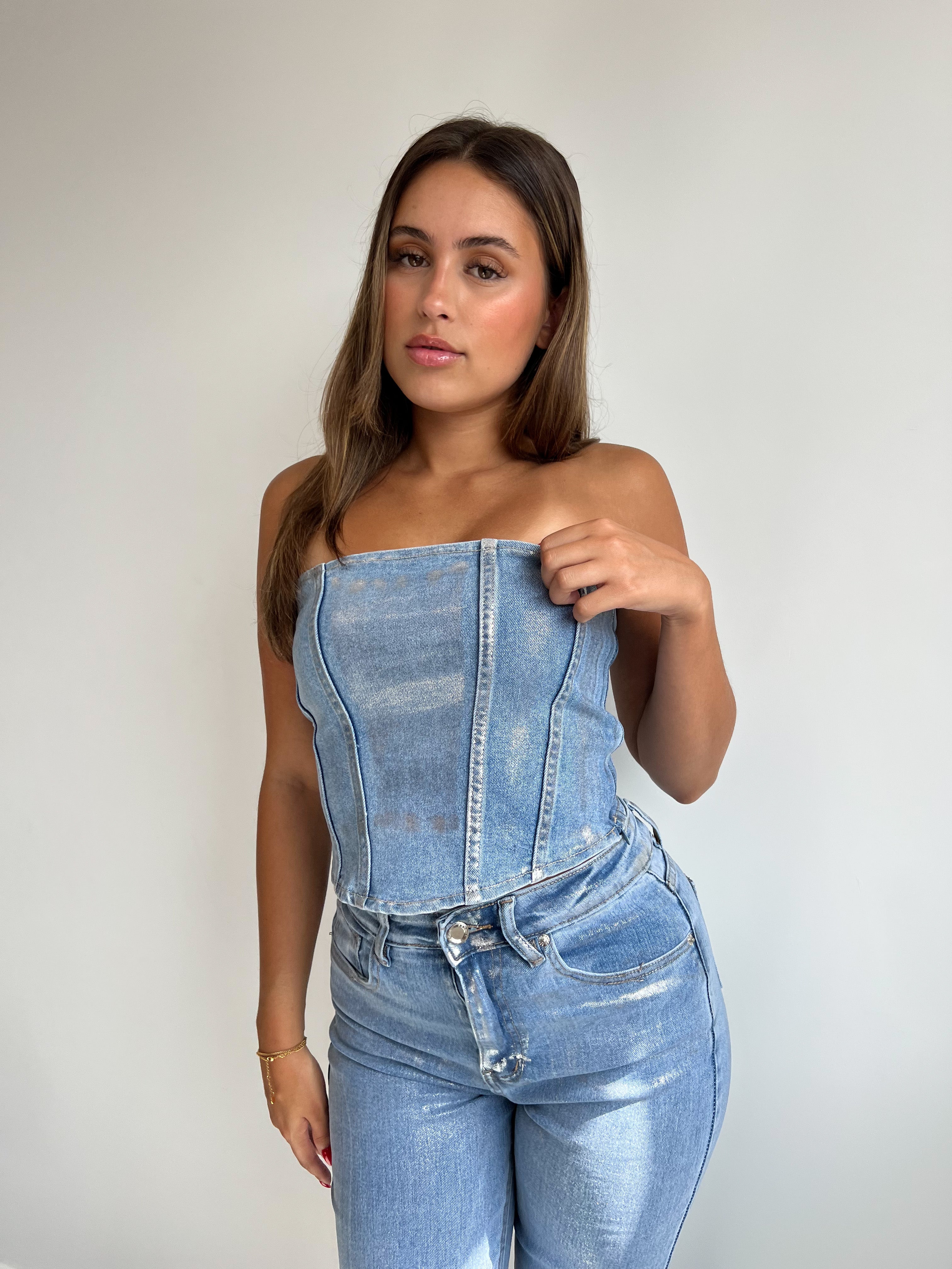 METALLIC STRETCH CORSET