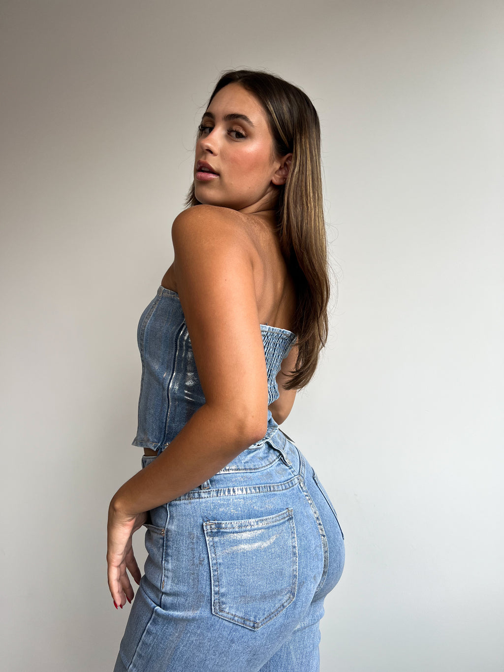 METALLIC STRETCH CORSET