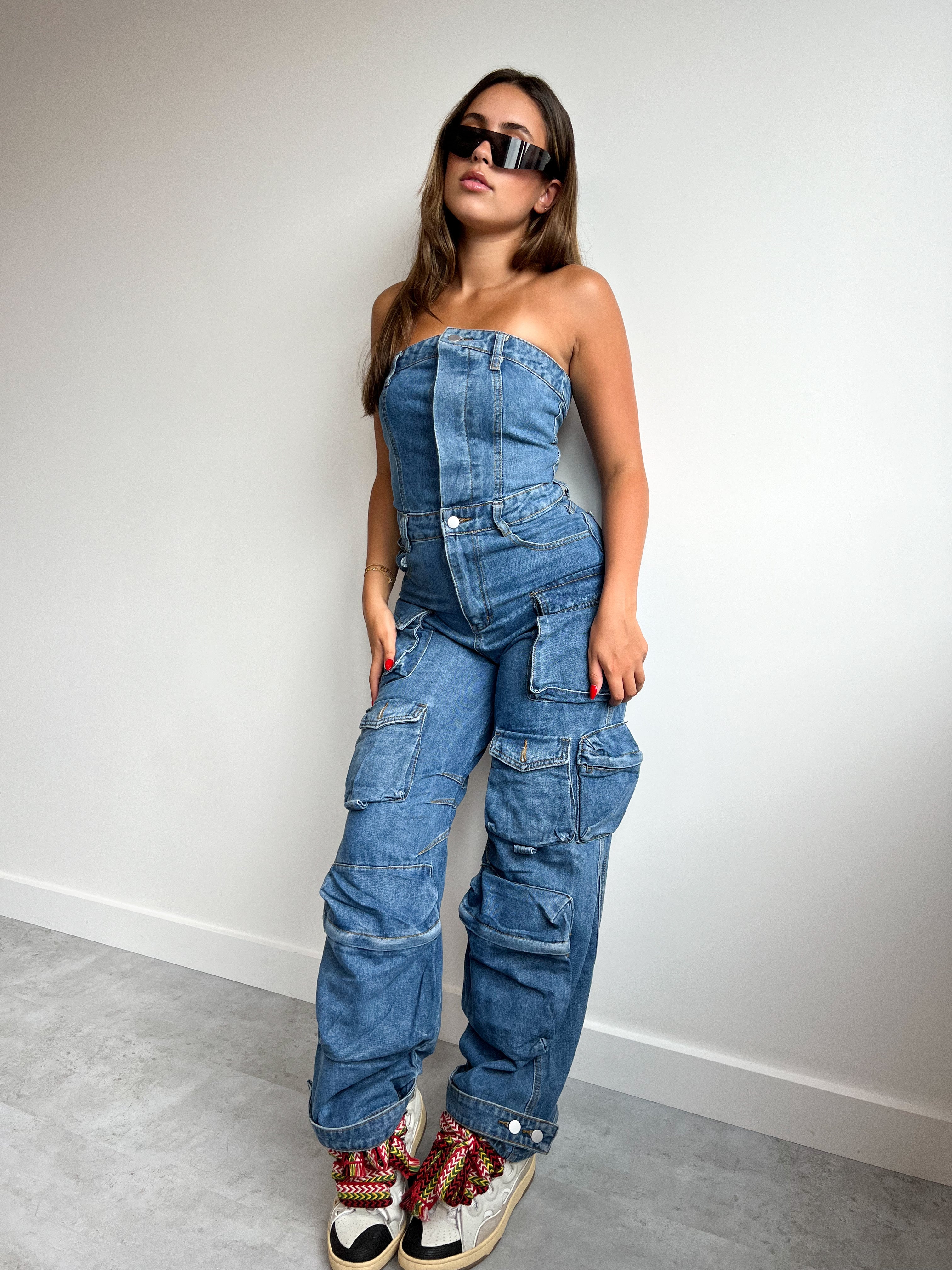 ATTICO INSPIRED JUMPSUIT BLUE