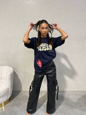 PREMIUM QUALITY CROWDS TEE NAVY