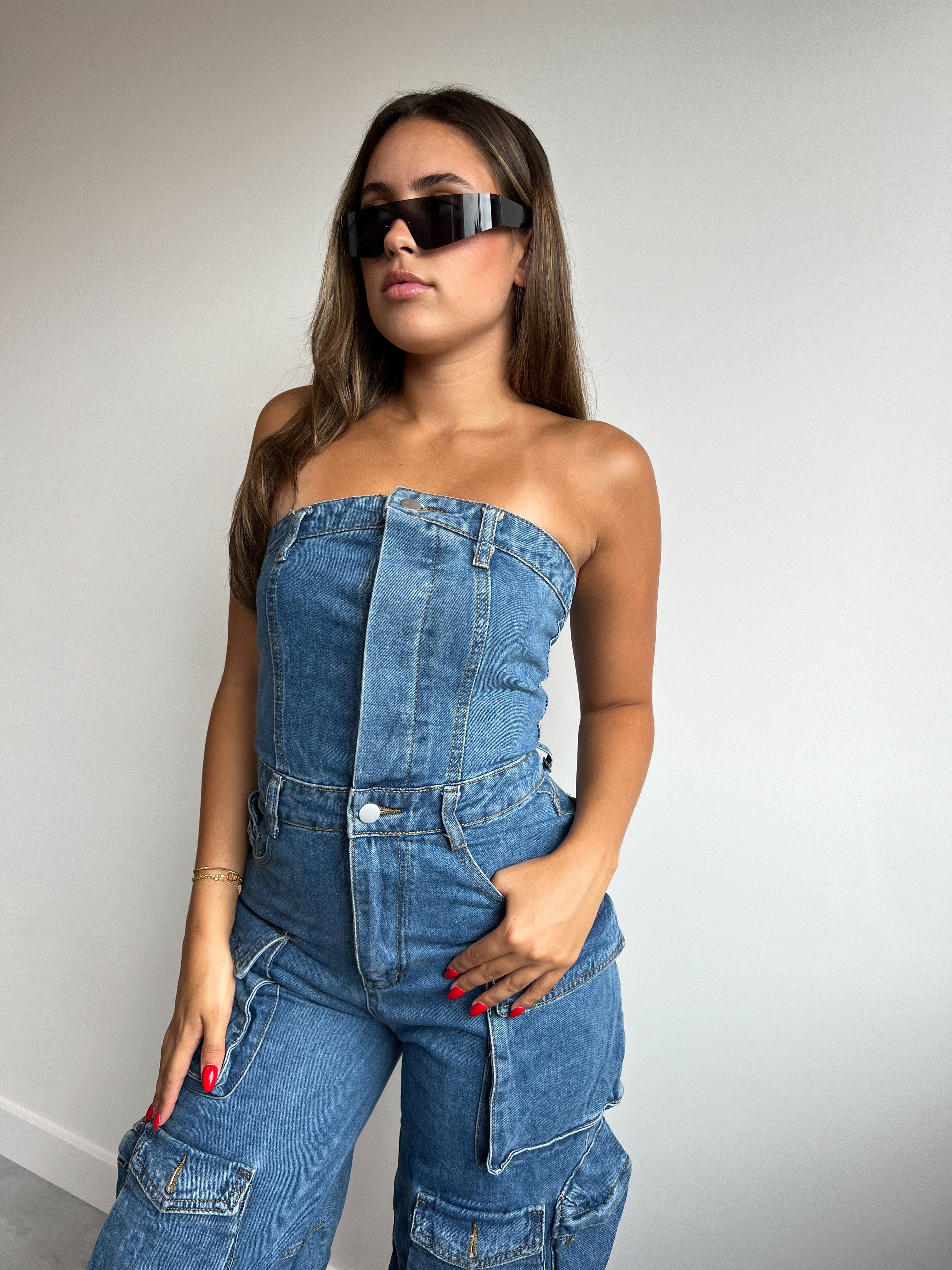 ATTICO INSPIRED JUMPSUIT BLUE