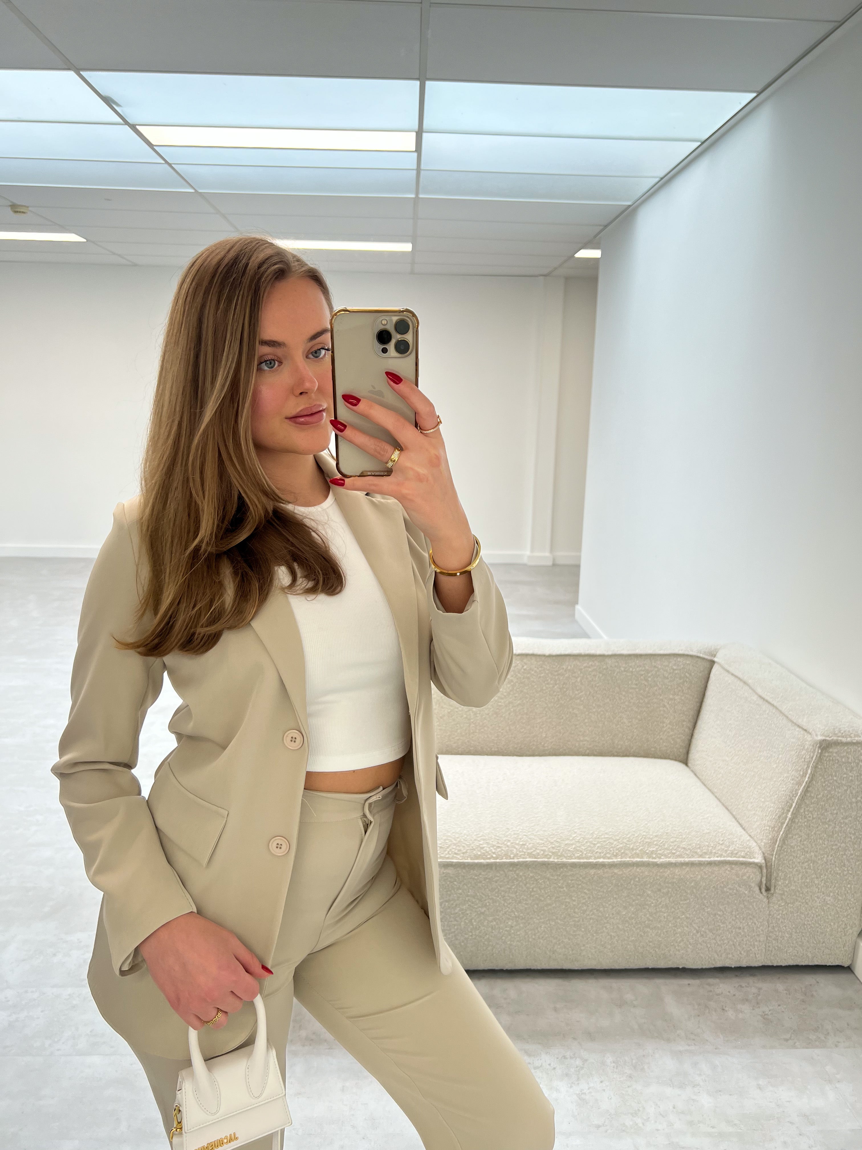 SLIM FIT BLAZER TAUPE