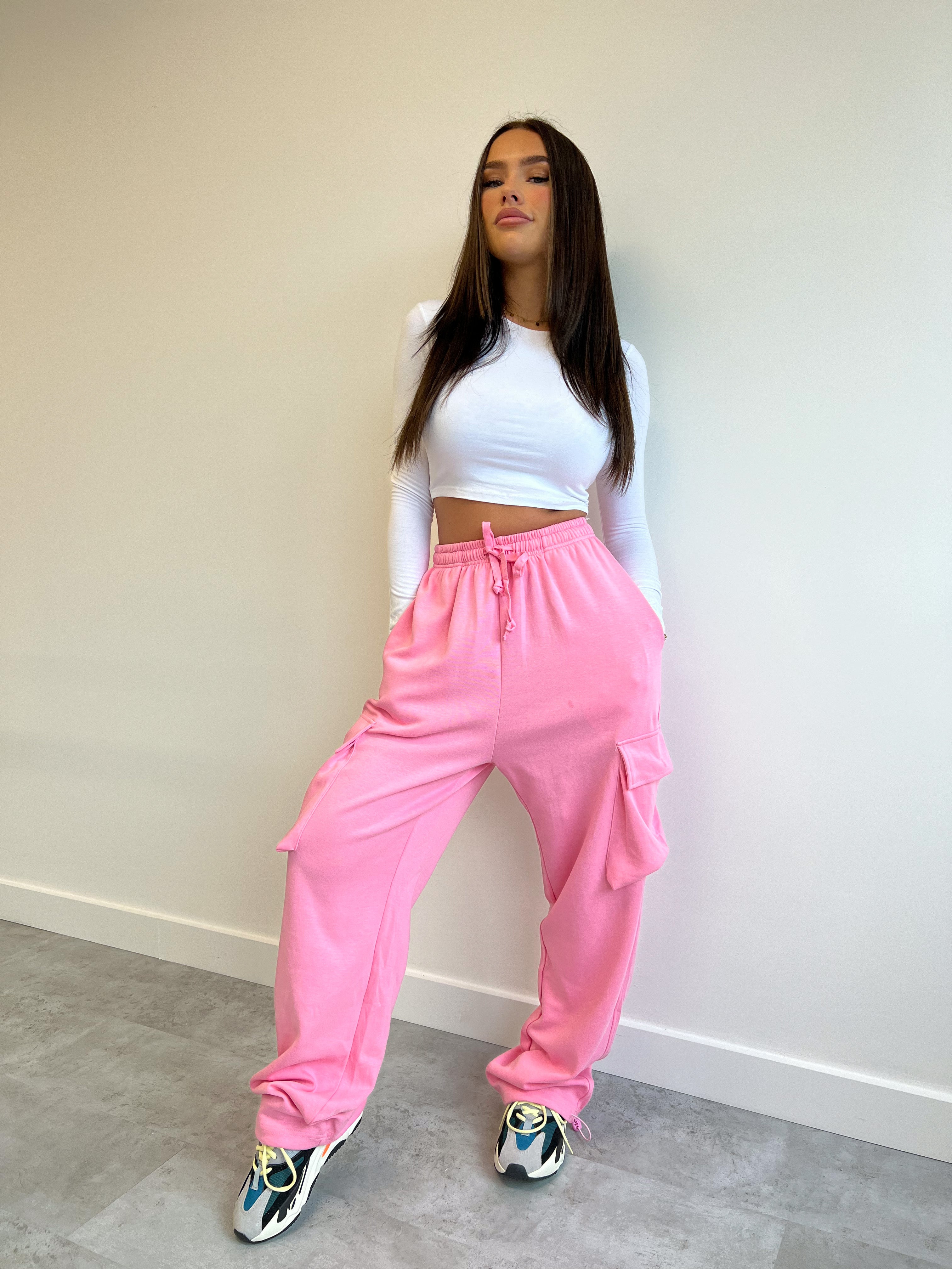 Pink jogger sale