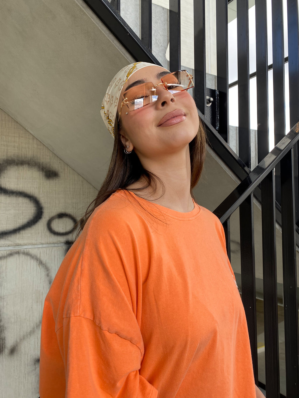 CARTI SUNNIES PEACH/ORANGE - Femmefatalefashion.nl